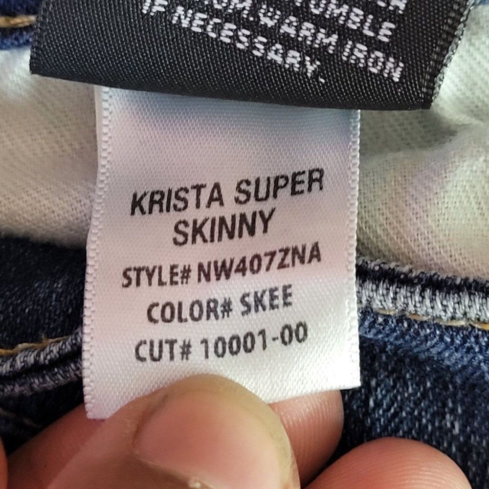 Y2K Hudson Krista Low Rise Jeans Sz 26 Indie Sleaze Streetwear Super‎ Skinny - Picture 12 of 13